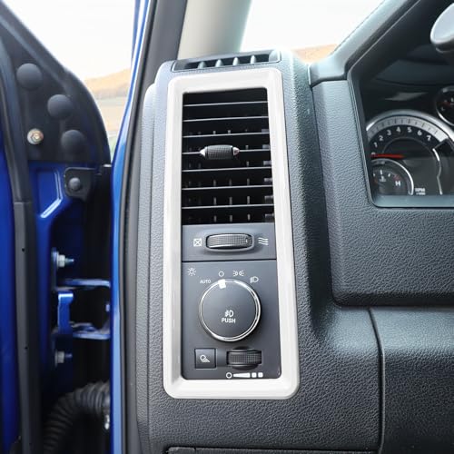 RT-TCZ for RAM Dash Air AC Vents Trim Cover Frame for Dodge RAM 2010-2017 White Interior Accessories 2pcs by RT-TCZ - Used condition - Image 7