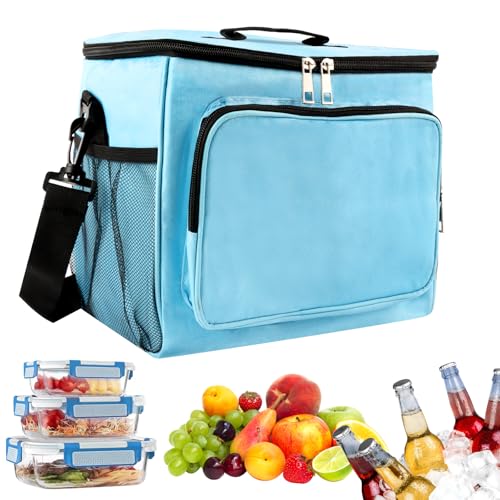 Bolsa Térmica, 10L Bolsa Termica Porta Alimentos, Bolsa Nevera Pequeña, Bolsa Almuerzo Plegable Impermeable, Portatil Bolsa Isotermica, Bolso Térmico Pequeña para Trabajo,Escuela,Picnic,Viajes,Camping