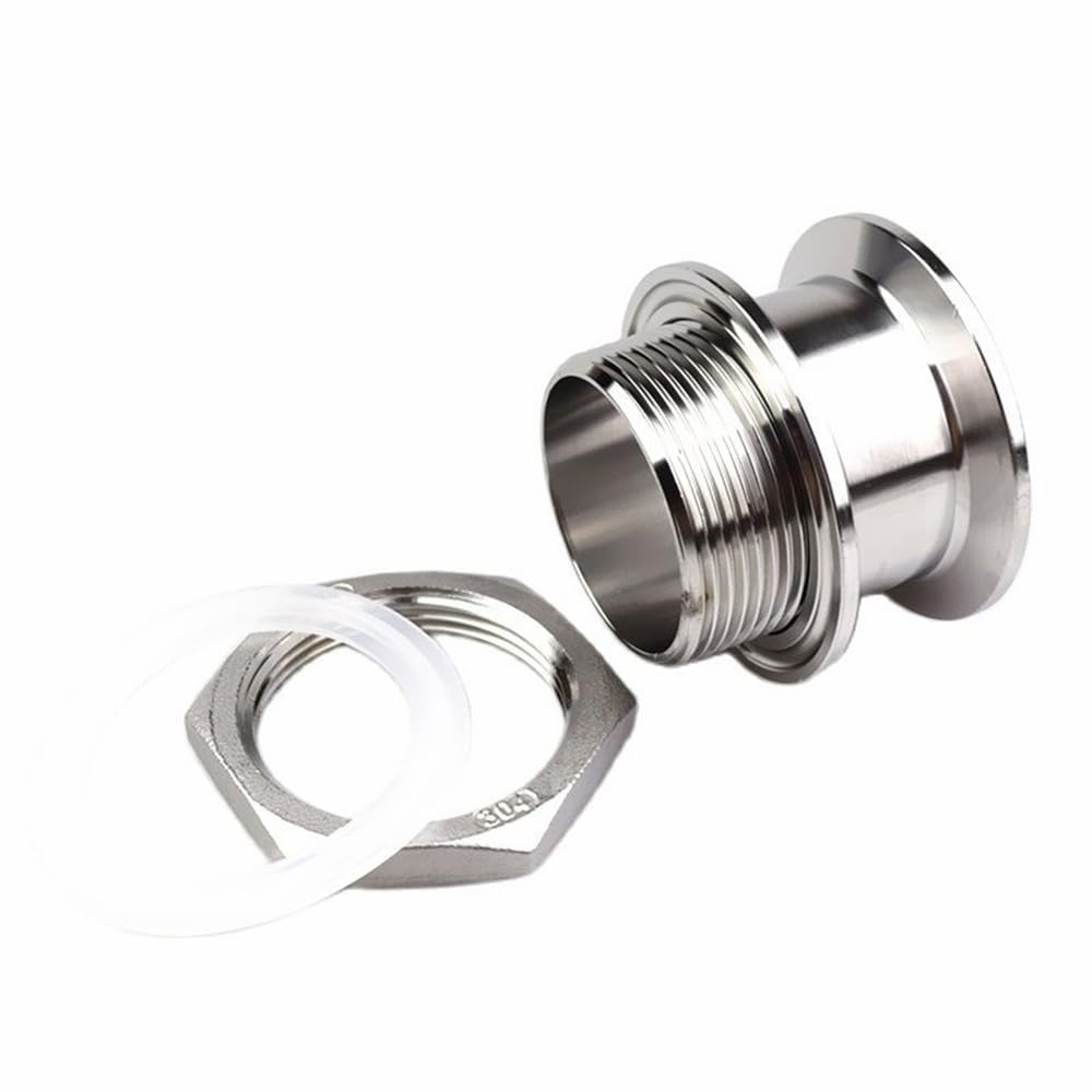 Double Ferrule 1.5" 2" Tri Clamp Male 304 Stainless Steel Pipe Fitting tank connector DN32 DN40,DN40 to K64