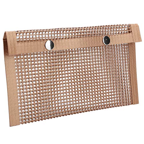 AMONIDA Sac de Barbecue, Sac de Cuisson Lavable pour Gril, portatif antiadhésif et réutilisable 24 x 14 cm pour Pique-Nique