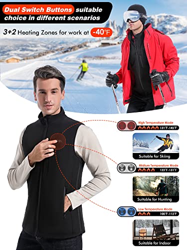 Ecifee Men's Heated Vest, Outerwear Lightweight Windproof Softshell Vest,Unisex Heated Clothing With Battery For Golf #TOP3