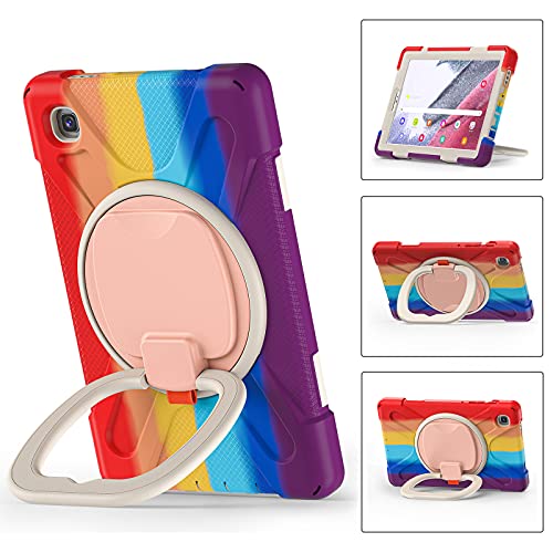 Étui Samsung Galaxy Tab A7 Lite 8.7 T220 coque de protection rouge avec sangle