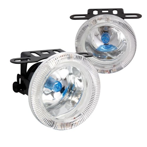 3" Universal Blue LED Halo Fog Light Kit with Clear Lens w/Switch + Wires + Brackets