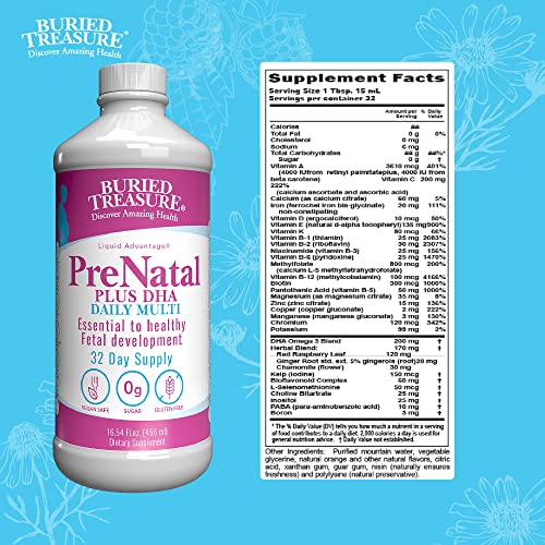 Buried Treasure Prenatal Plus Dha Complete, 16 Oz, Natural Dha Omega3 Iron #TOP6