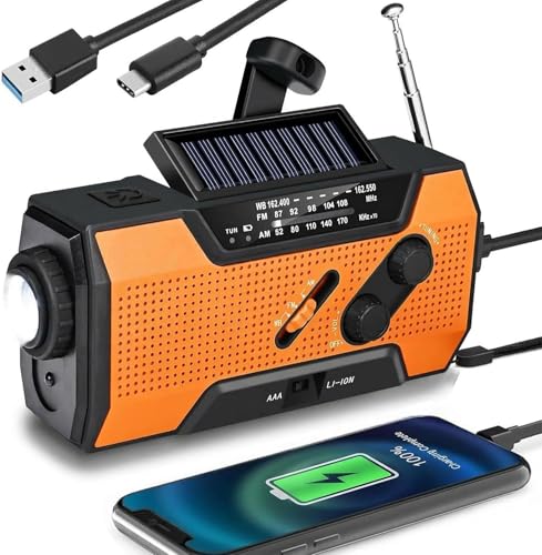 Radio de survie solaire et dynamo avec lampe torche LED intégrée