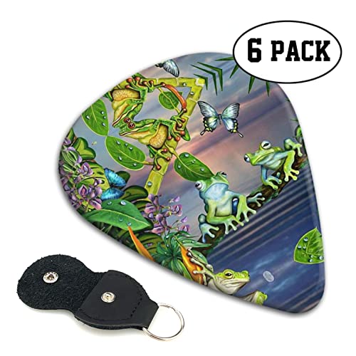 Many Frogs Sing On The Branches Lot de 6 médiators pour guitare acoustique, guitare électrique, basse, ukulélé – fins… - Les Beatles, Paul McCartney, John Lennon, RIngo Starr, George Harrison Many Frogs Sing On The Branches Lot de 6 médiators pour guitare acoustique, guitare électrique, basse, ukulélé – fins… – Image 3