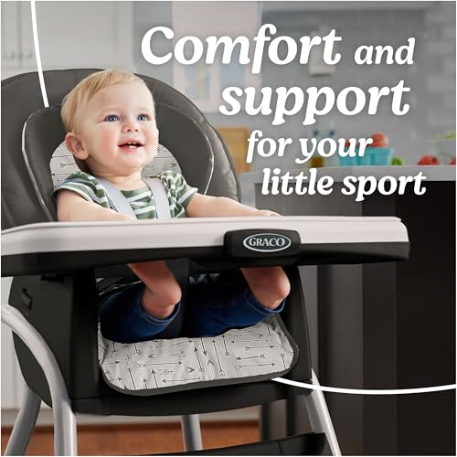 graco table2table lx 6-in-1 highchair arrows with infant head support amp one-hand removable tray