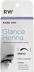 Henna Para Sobrancelhas Delineador Preto Rare Way - Glance Henna - 3,5gr