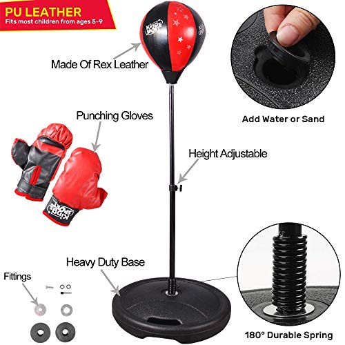 image for Liberty Imports Sport Boxing Set Punching Bag with Gloves - Punching B