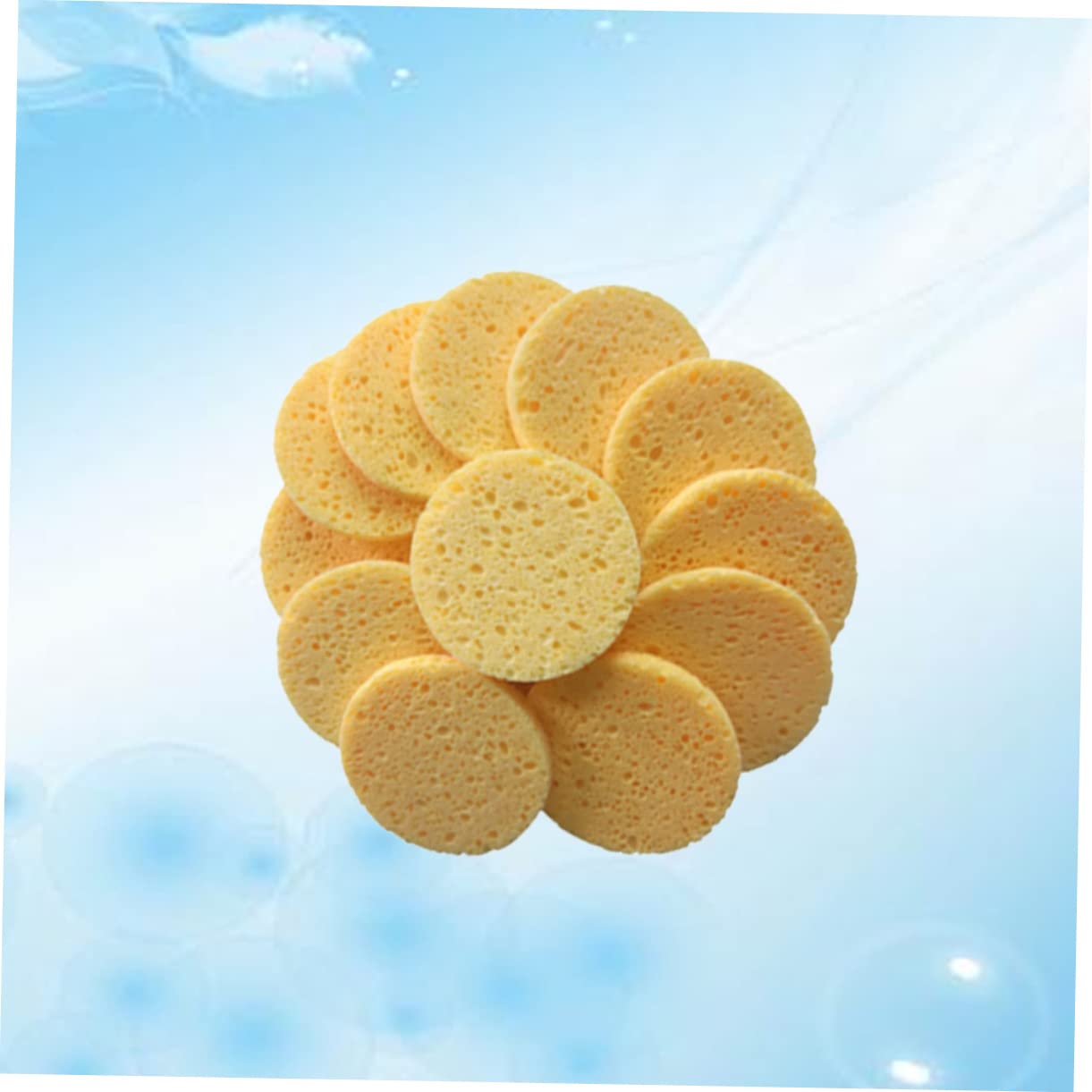 DOITOOL 60pezzi Spugnette Struccanti Rotonde Cotone Puff Per Pulizia Viso Strumenti Per Rimozione Makeup Cellulosa Colore Naturale