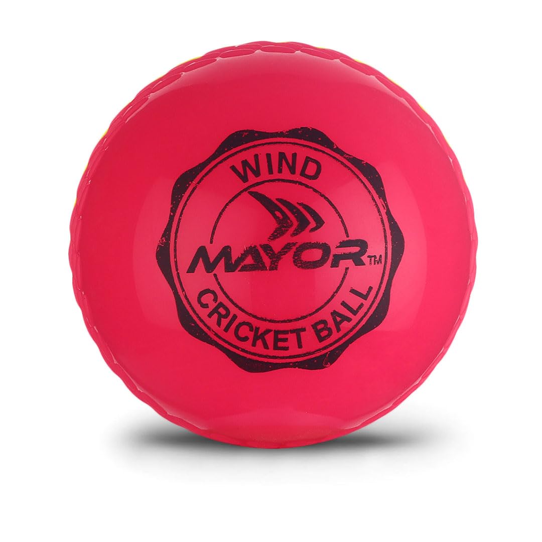 Mayor Cricket Wind Ball for Indoor & Outdoor Street Cricket Rubber Ball (Pack of 1, Pink) (B0CQ84CZ9F) Amazon Price History, Amazon Price Tracker