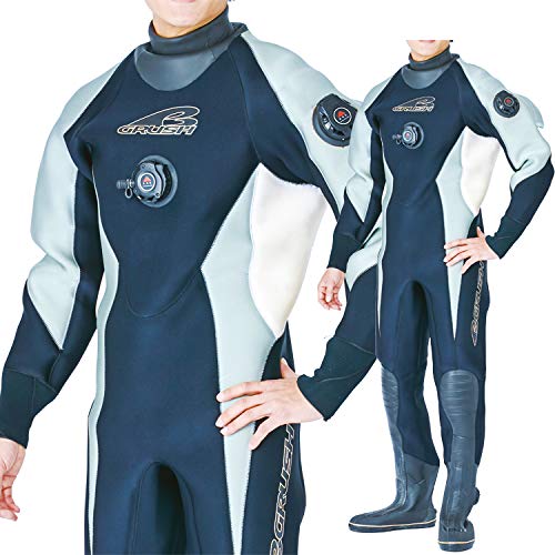 Amazon | GRUSHドライスーツ メンズ DRY SUITS BK x SV x WT MS