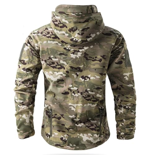 Men's Military Tactical Jackets Camouflage Softshell Fleece Fall Windbreaker Waterproof Outdoor Hooded Rain Coats3