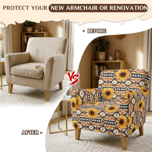 Funda para sillón elástica azteca protector de muebles salón 7