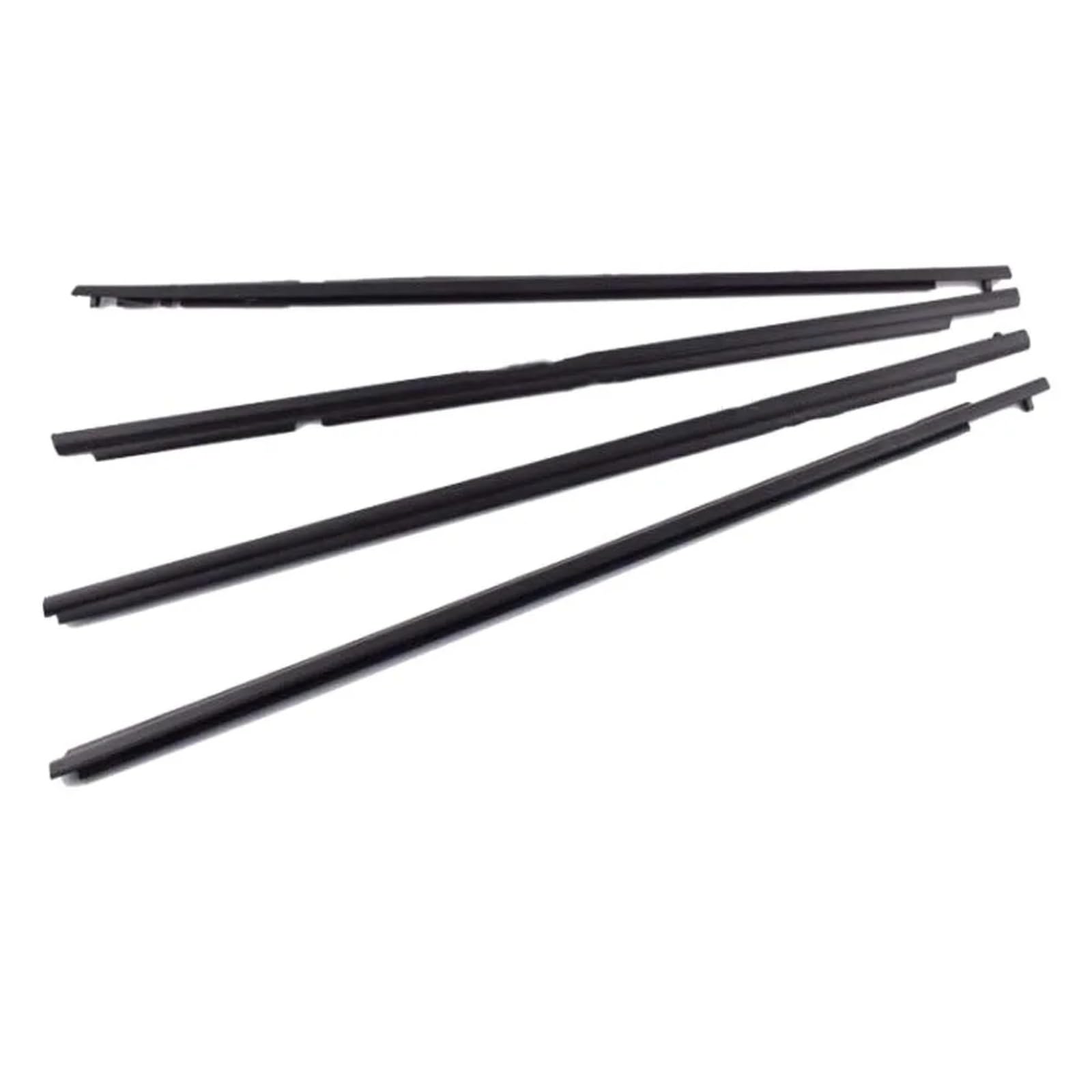 Tudexx One Color Car Weather Stripping Compatible With Toyota For Corolla 2007-2014 4Pcs Car Door Outside Window Belt Molding Trim Weatherstrip 7572002210 7571002210