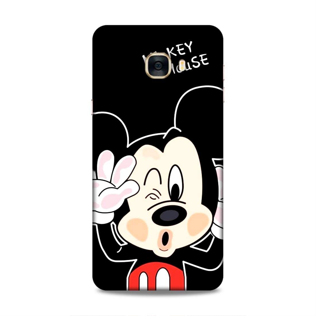 Lucent Crafts Mobile Back Cover Compatible for Samsung Galaxy C7 Pro (Mickey Mouse Love Theme Printed) Shockproof | Lightweight | Slim-fit