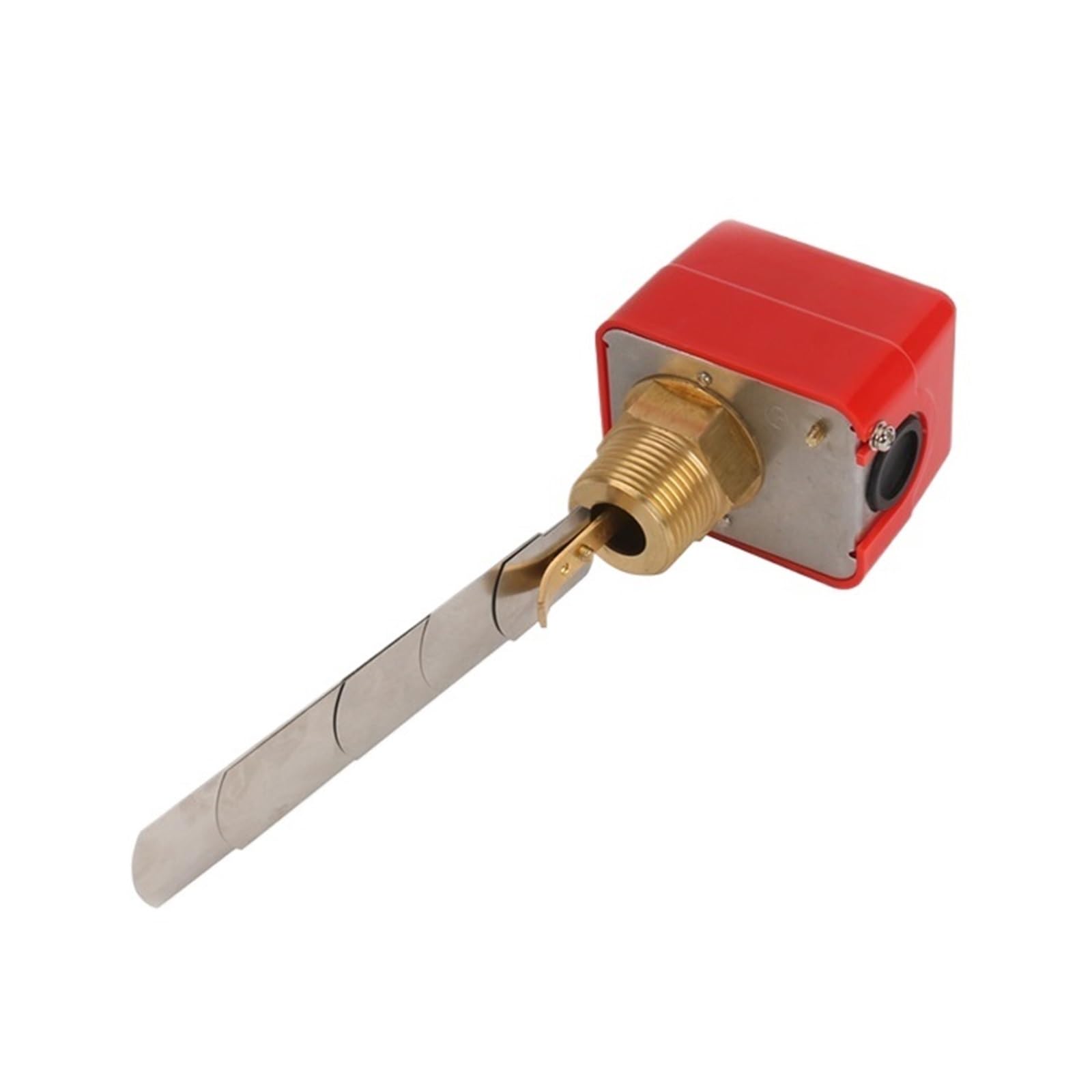 Sensor de Flujo Industrial con conexión de Rosca de 1/2 Pulgada y 2 interruptores de Flujo de Agua con paletas de Acero.