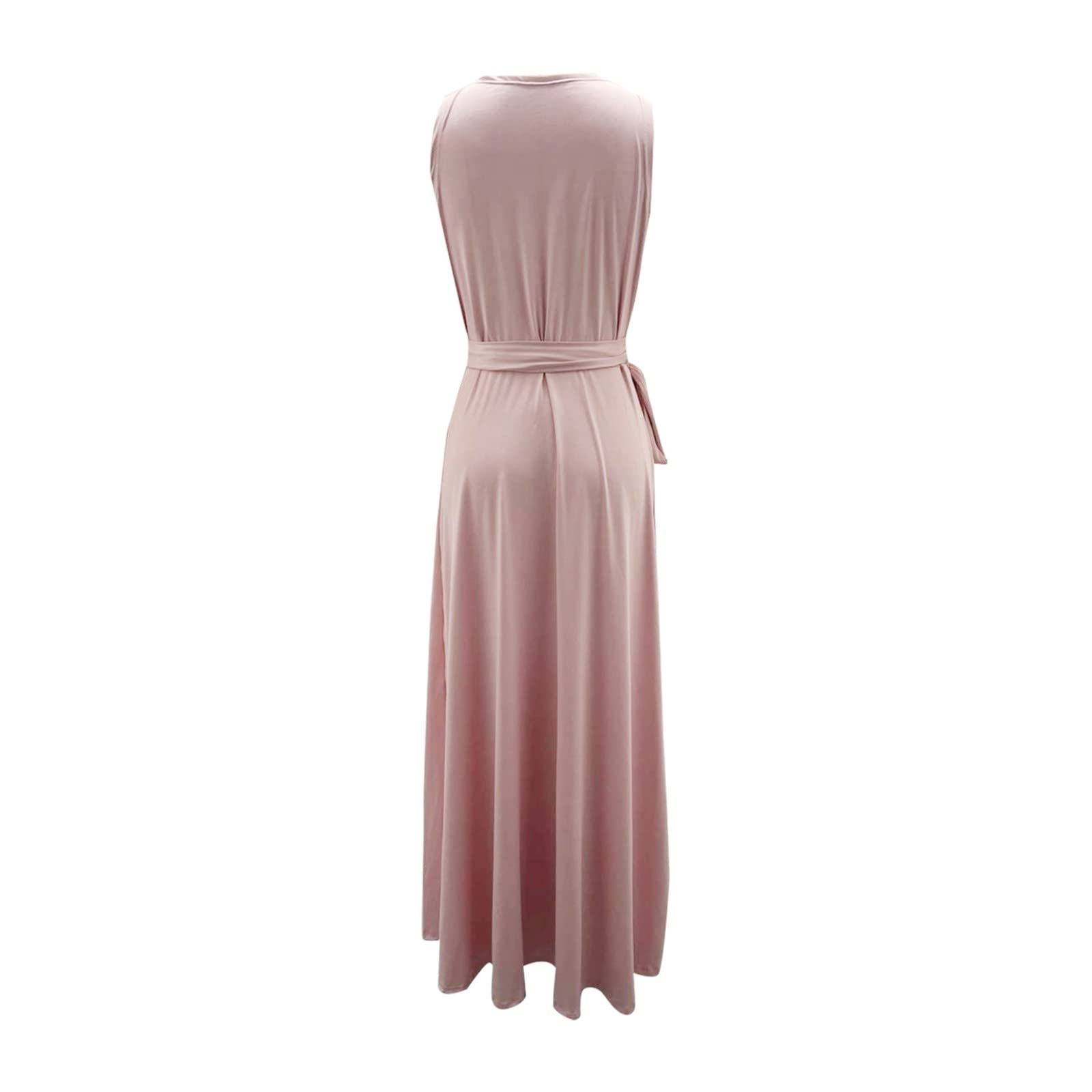 Abiti Donna Estivi Eleganti Cerimonia Abito da Donna Ballo Abiti Cocktail Party da Damigelle Senza Manica Classico Ruffled Vintage Festa Lunghi Sexy Hot Abito Donna Elegante Ballo