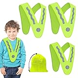 【Aplicación amplia】: Obtendrá 2 chalecos de seguridad para niños cambiantes y una bolsa de almacenamiento. Altamente visible en todas las condiciones de luz, el chaleco de seguridad amarillo es ideal para deportes al aire libre como ciclismo, planificación de bandas escolares, jogging, senderismo, monopatín, patinaje sobre hielo, snowboard, juegos infantiles, etc. El chaleco de seguridad ideal para su hijo, así como para adolescentes o niños mayores.