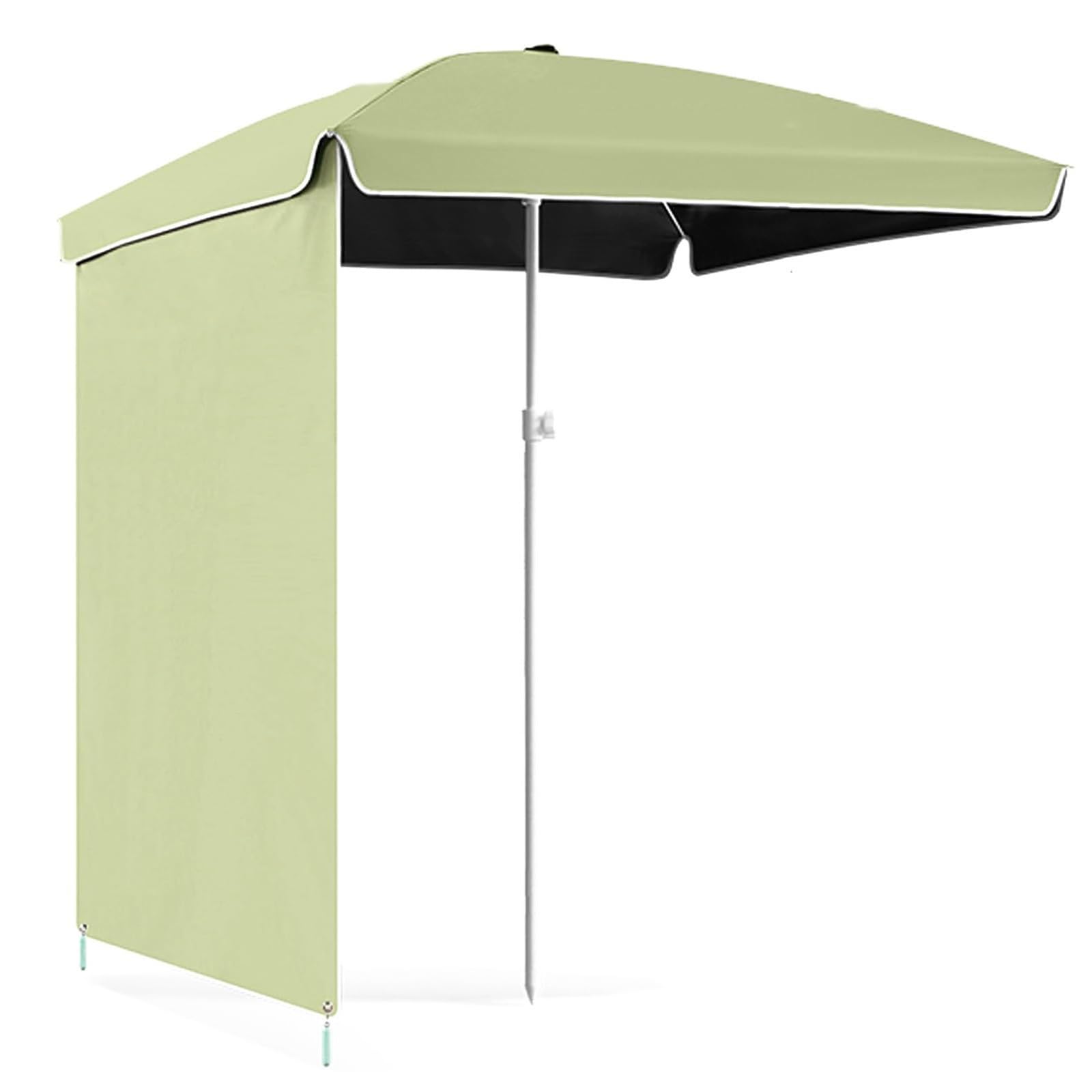 DużY Parasol Ogrodowy Z Podstawą I OsłOną PrzeciwsłOneczną, ProstokąTny, Wiatroodporny, Przeciwdeszczowy, Uv, Do Ogrodu, Basenu, Na Taras, Trawnik(Zielony,200cm(78.7in))