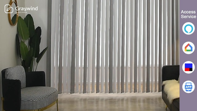 Amazon｜Graywind 電動 縦型ブラインドカーテン Alexa/Google/Siri対応