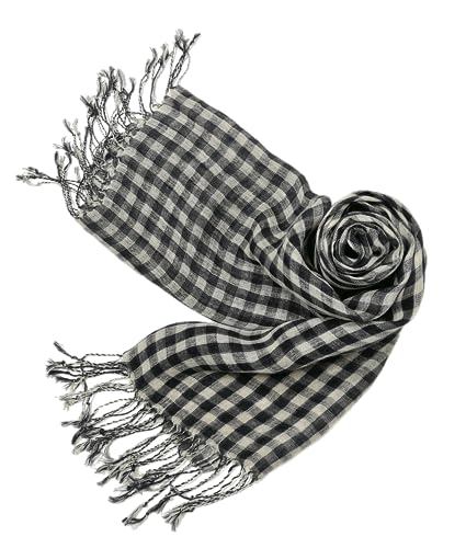 Image of Shanlin Unisex Natural Color 100% Linen Scarves for Men and Women