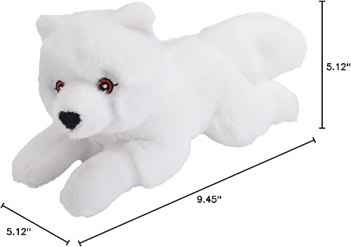 Miniatura 2 de Wild Republic Ecokins Mini, zorro ártico, animal de peluche, 8 pulgadas, regalo para niños, juguete de peluche, hecho de botellas de agua recicladas