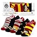 HARRY POTTER Chaussettes Femmes, Lot de 5 Chaussettes Basses Invisibles, Socquettes Courtes Femme (Noir/Rouge)