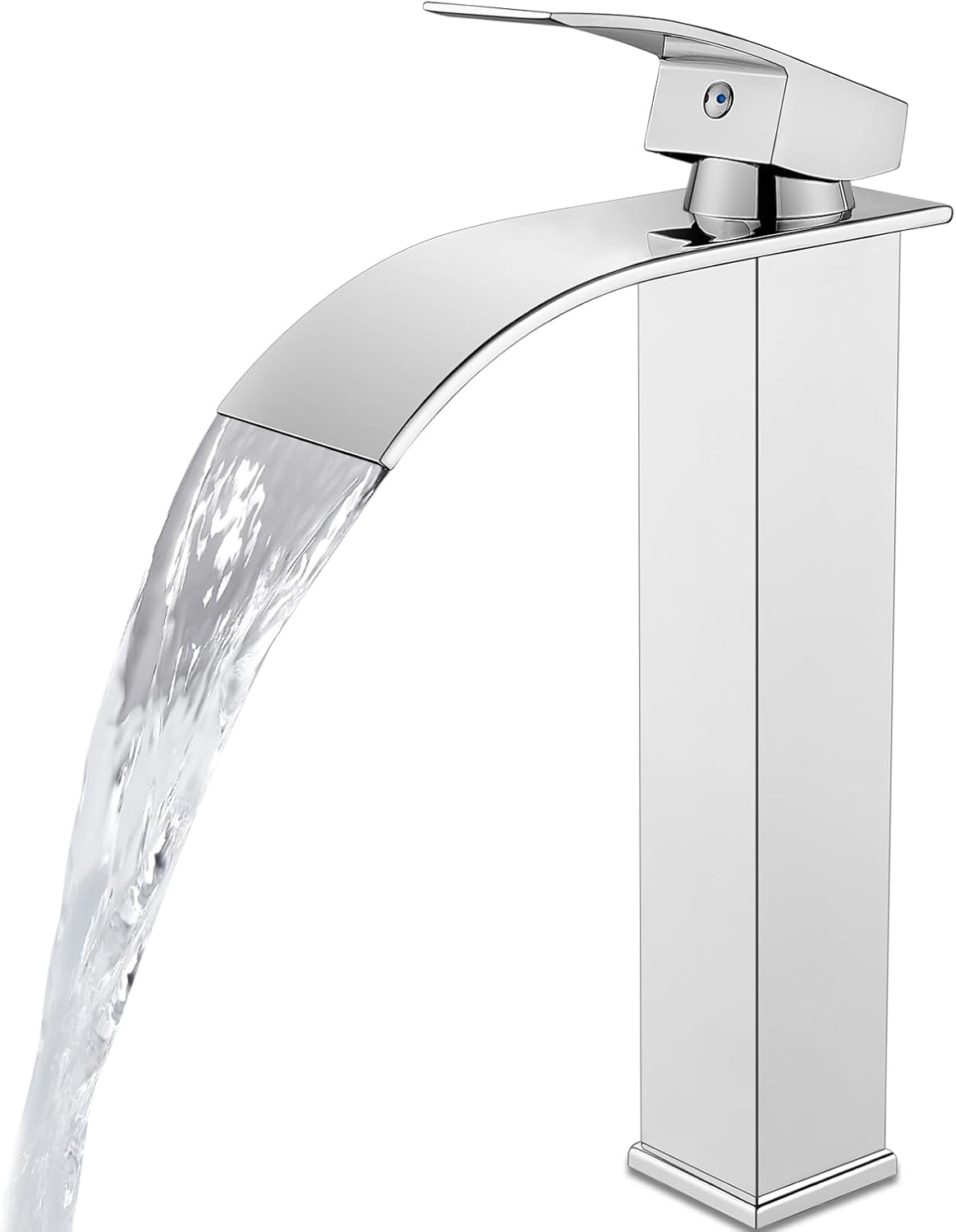 Midanya Modern Tall Waterfall Bathroom Faucet, Single Handle 1 Hole