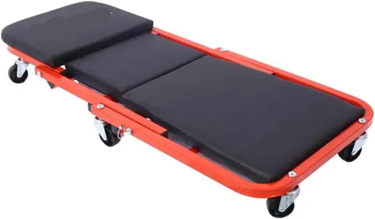 Garage Shop Creepers 36" 2-in-1 Mechanic Creeper Seat, Low Profile Garage Tool, 300 lbs Capacity, 6 Wheels