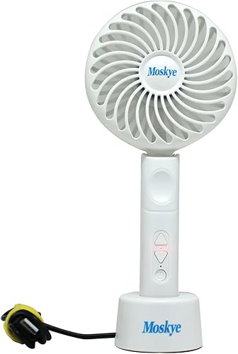 Miniatura 8 de Ventilador personal de mano portátil de larga duración, recargable, pequeño y potente mini ventilador USB, 5 ajustes de velocidad, rosa, suministro
