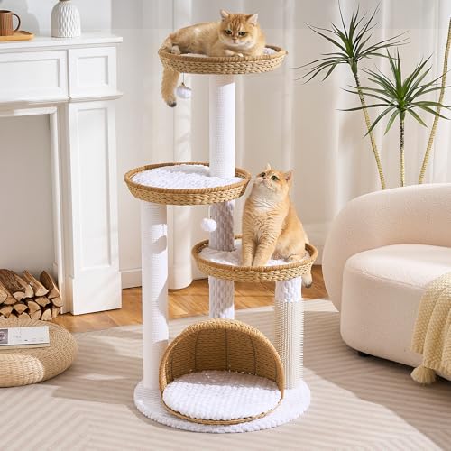 Árbol Moderno para Gatos de Madera, 116.84 cm Alto miniatura 1