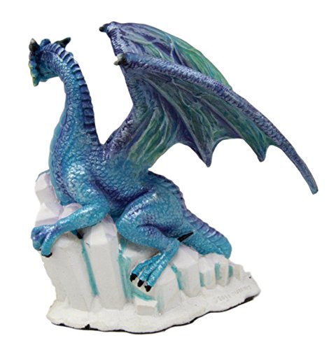 Amazon.com: Ebros Gift Blue Snow Wraith Winter Dragon On Giant Ice