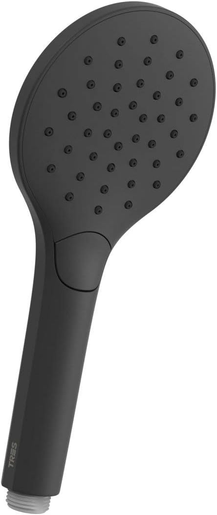 Eco-Drop 29963112NM Hand Shower with 3 Jets and Anti-Limescale Nozzles, 110 mm Diameter, 5.5 x 11 x 24.2 cm, Matte Black Finish