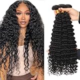 30 30 30 Inch DiexrLamx Hair Loose Deep Wave Bundles Color #1B 8A Grade Brazilian Virgin Hair 3 Bundles Deep Wave Bundle Hair Extensions 100g/Pc