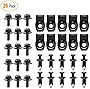 GOOACC GRC-70 35PCS Engine Under Cover Splash Shield Guard Body Bolts Bumper Fender Liner Push Retainer Fastener Rivet Clips , black