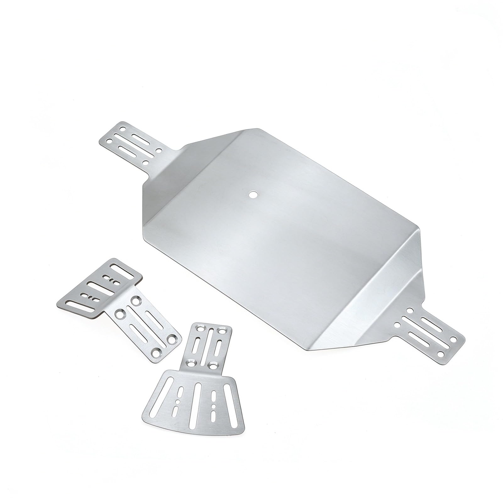 Protector de Chasis para Vehículo RC Placa Guardia Bajo Carrocería Antigolpes Cubierta Inferior en Cepillado con Soportes de Montaje Adecuado para