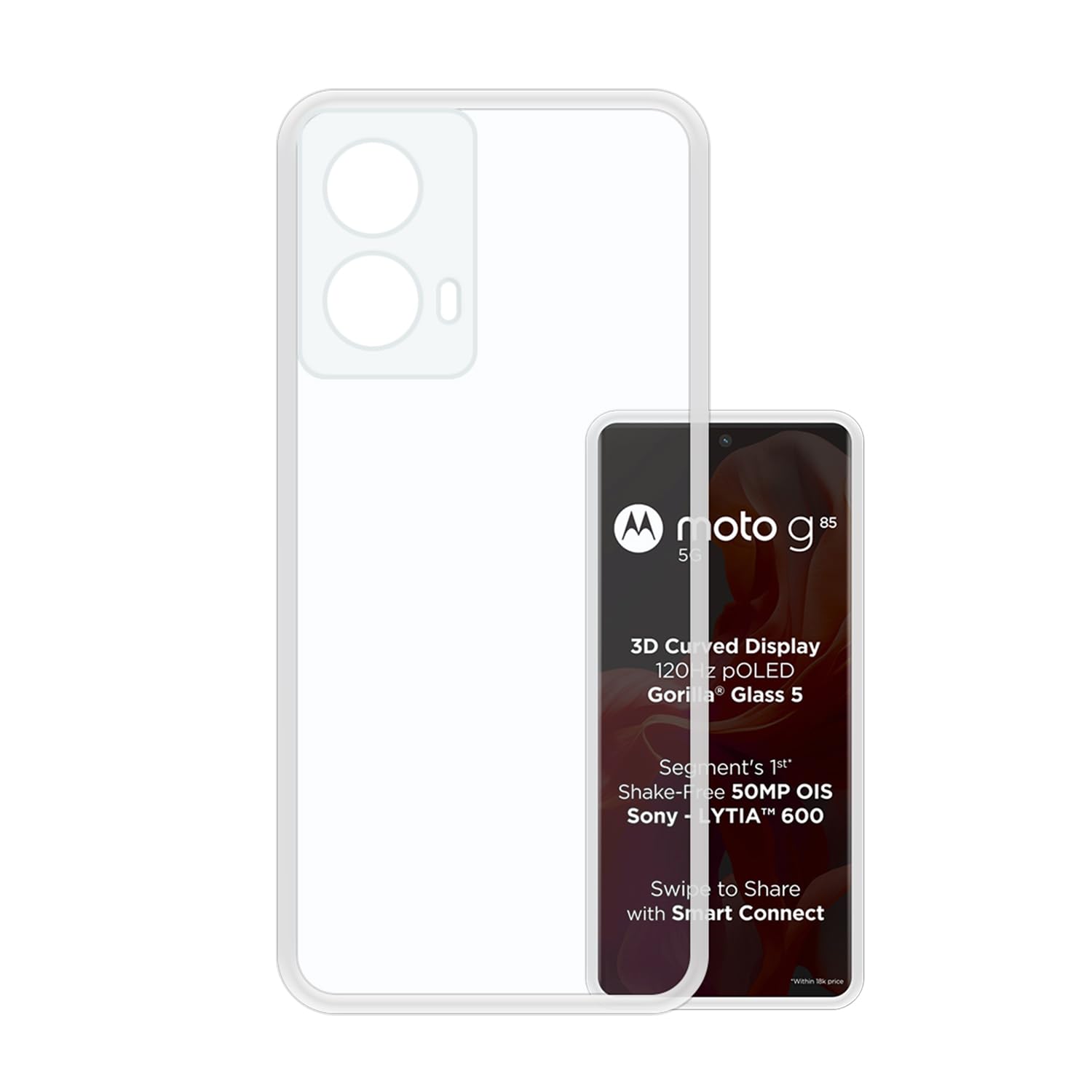 VIDO Transparent Back Case Cover for Motorola Moto G85 5G (Soft & Flexible & Camera Protection Back Case) (B0D9SBZ7NQ) Amazon Price History, Amazon Price Tracker