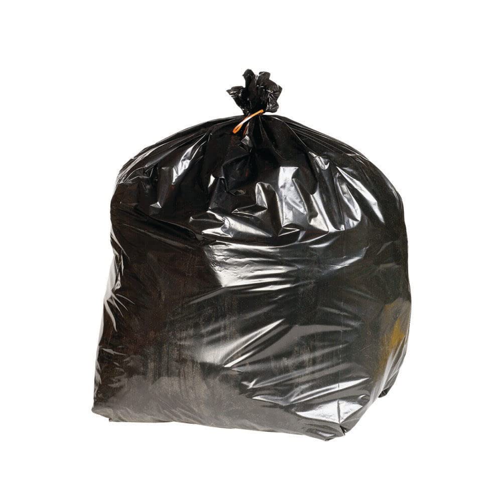 2WORK Heavy Duty Refuse Sack Black (Pack of 200) KF73376