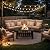Devoko Outdoor Fire Pit, 32 Inch Firepit Table Metal Outdoor Fireplaces with Waterproof Cover for Outside Patio Camping (Bronze)