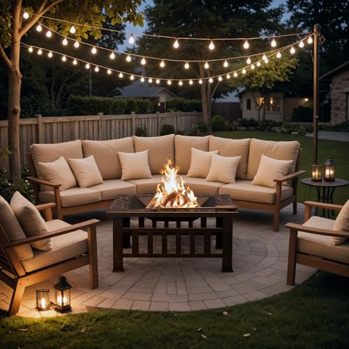 Devoko DVCH-2432GDA Outdoor Fire Pit, 32 Inch Firepit Table Metal Outdoor Fireplaces thumb #1