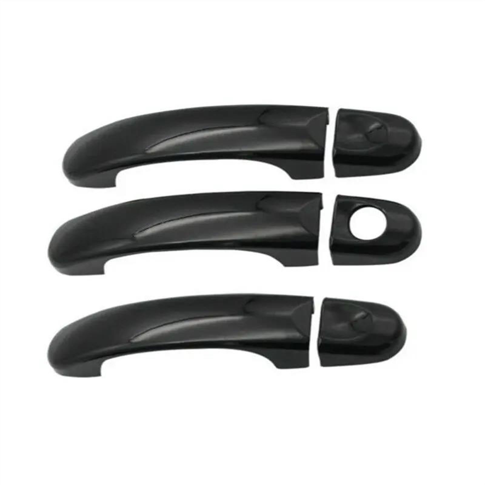 Kjhopy Black Car Door Handle Cover Trim For T5 T6 Transporter For Caravelle For Multivan California Chrome Exterior Door Handle(Black)