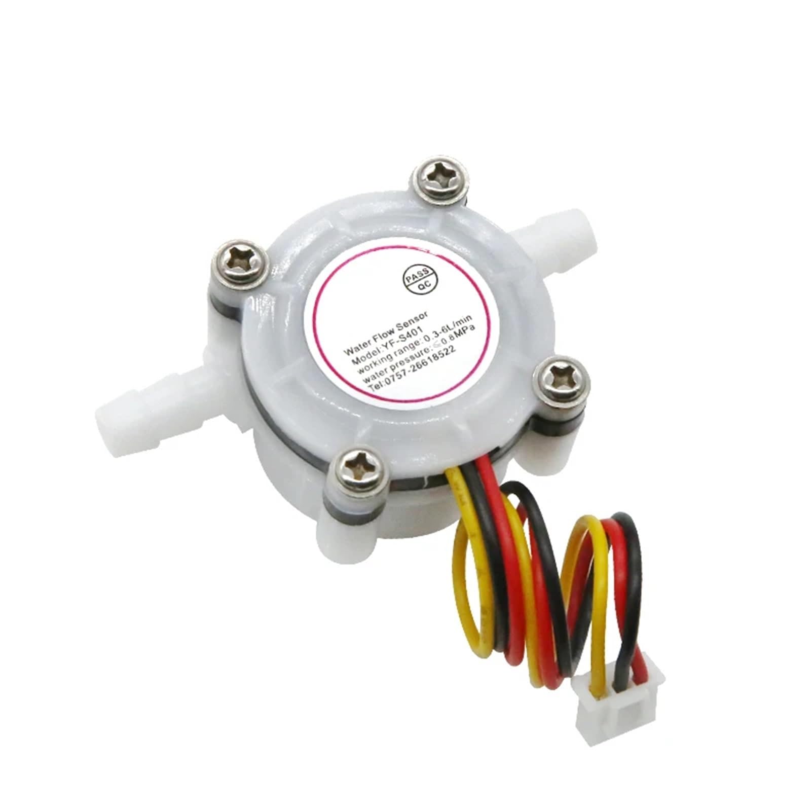 Sensor de flujo de agua S401 de 1,75 MPa, conector rápido, sensor, purificador de agua for cafetera, caudalímetro de microturbina de 7 mm, CC 5-18 V(Inner diameter 2.0MM)
