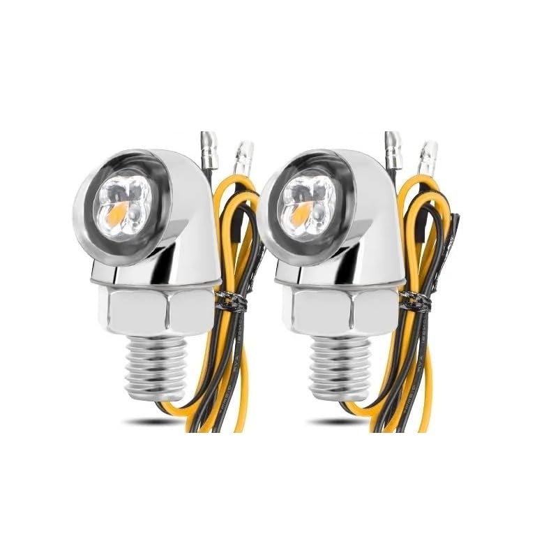 Clignotants LED pour motos avec feu stop intégré 12V en aluminium étanche ambre