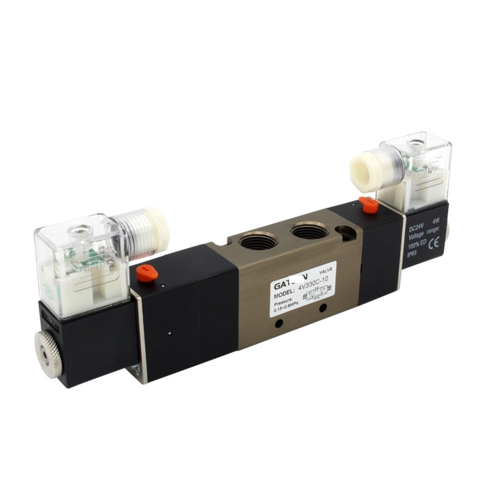 Distributeur pneumatique 4V330C-10 DC24V vanne 5 voies 3 positions 3/8