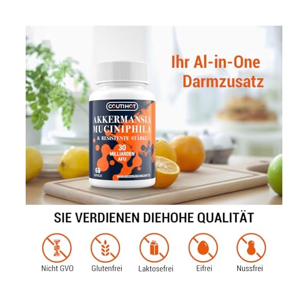 Akkermansia Muciniphila 30 Milliarden AFU - Verbessert mit resistenter Stärke | Nicht-GMO & Glutenfreie Formel für Frauen & Männer - 60 verzögert freisetzende Kapseln – Bild 7