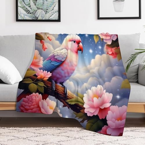 Couvertures polaires perroquet flannel douce 150x200cm