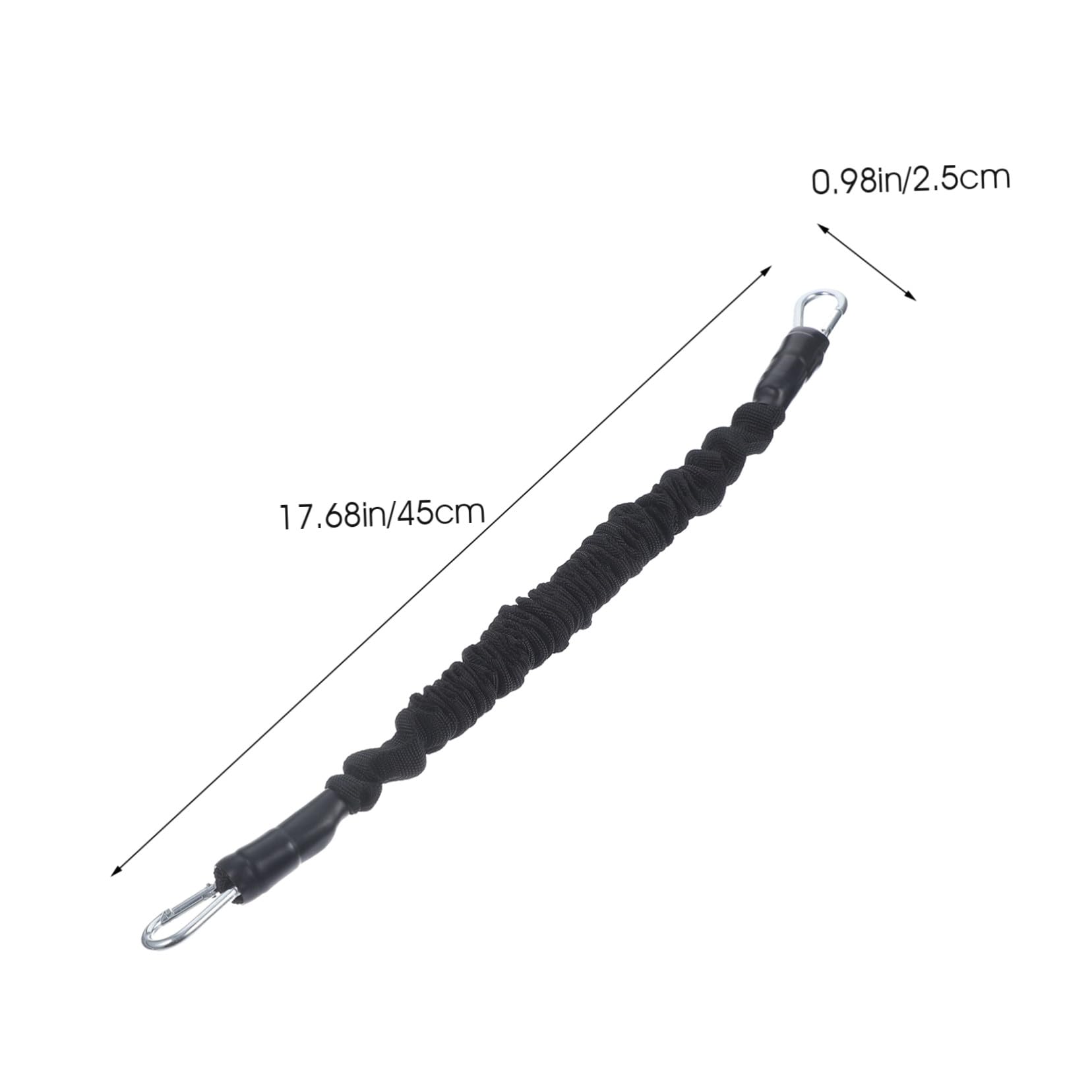 POPETPOP Fasce di Resistenza per Allenamento Salto Basket Regolabili in Lattice Nero Set da 2 (40 Lbs) Attrezzatura Sportiva per Potenziamento Muscolare Gambe Uso Domestico e Palestra