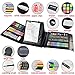 Sunnyglade 185 Pieces Double Sided Trifold Easel Art Set, Drawing Art Box with Oil Pastels, Crayons, Colored Pencils, Markers, Paint Brush, Watercolor Cakes, Sketch Pad