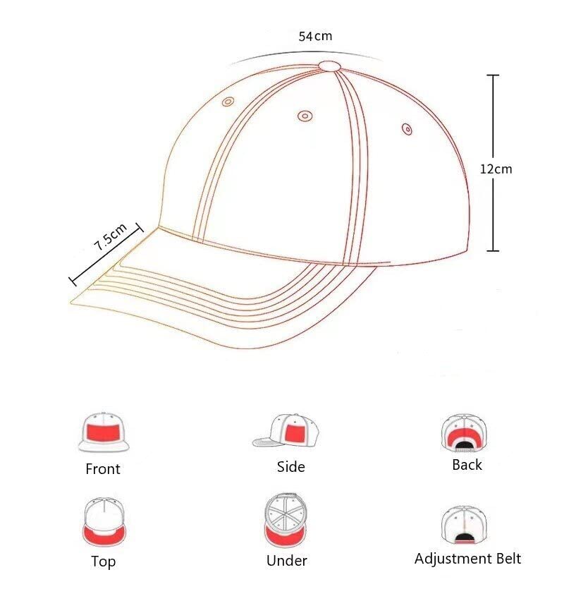 Gorra de béisbol de algodón lavado con bordado ajustable miniatura 6